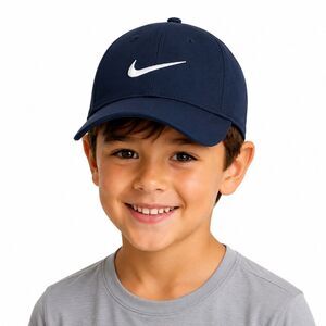 Nike Dri-FIT Featherlight Youth Baseball Cap Hat Navy Adjustable Size 4-7